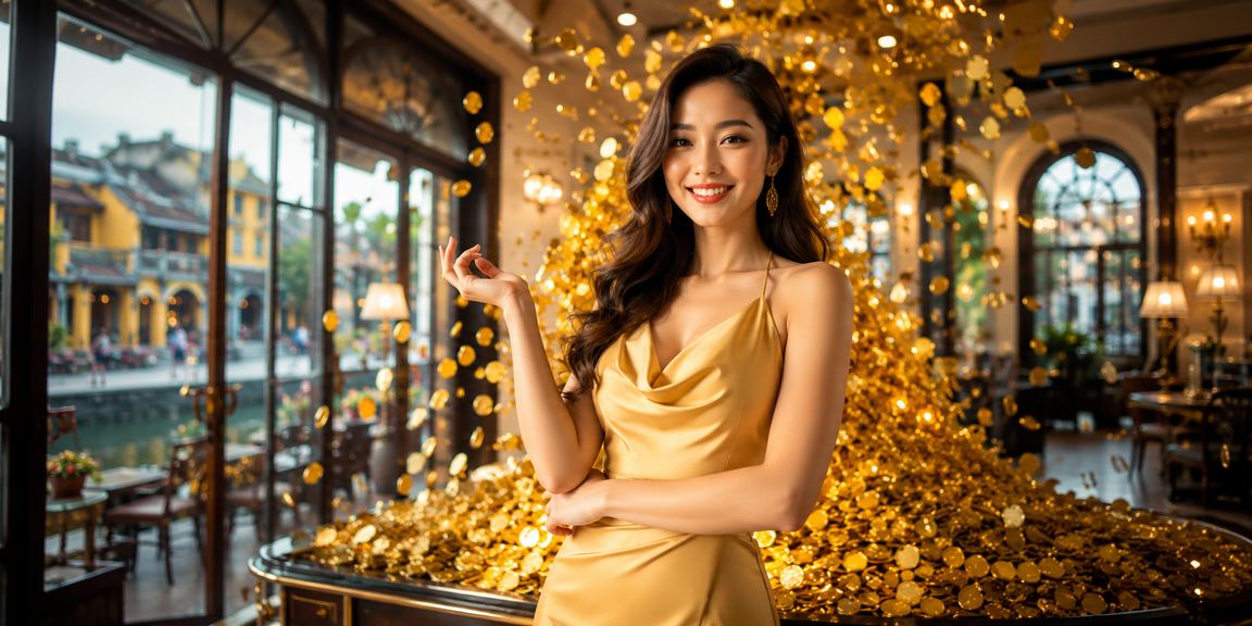 Khung cảnh thư giãn tại Hội An khi người dùng xem kèo bóng đá buổi tối bên ly cà phê