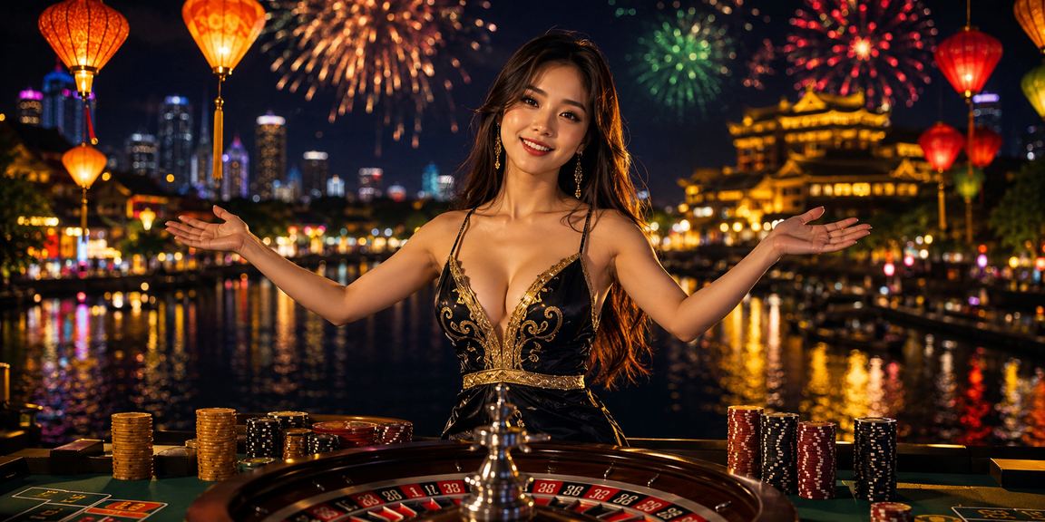 Chợ đêm Huế rực rỡ ánh đèn, không khí giải trí về đêm kết hợp trải nghiệm game trực tuyến