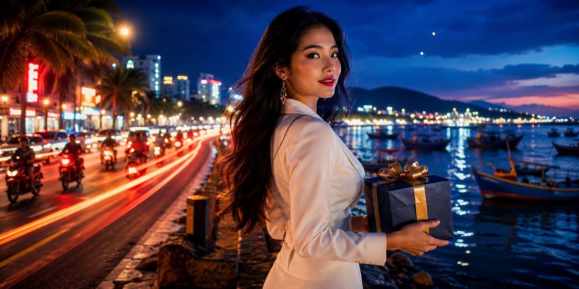 Người dùng tại Mũi Né xem khuyến mãi và nhận thưởng trên điện thoại di động